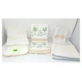 Embroidered & Crocheted Pillow Cases