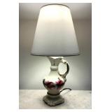 Vintage Porcelain Pitcher Style Lamp