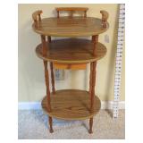 30" Oval Shelf w/Drawer