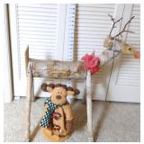 Handmade Pine Reindeer & Bouncy Reindeer