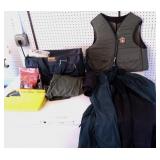Life Jacket, Rain Gear, Fire Starter & Water
