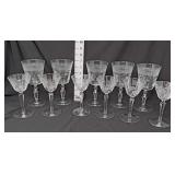 Libbey Etched Glass Wine Glasses & Cordials
