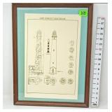 Architectural Blueprint of Cape Lookout Print