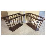 (2) Wooden Magazine Racks
