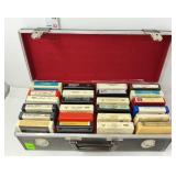(24) Various 8 Track Tapes in Hard Case
