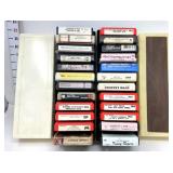 (24) Various 8 Track Tapes And Storage