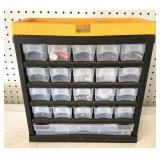 Plastic Hardware Storage Drawers & Contents