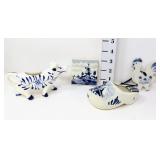Delft Blue Ceramic Decor - Chip on Rooster Beak