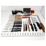 Various Knives & Sharpeners