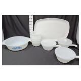 Fire-King Bake Ware & Unmarked Platter