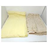 Lace & Yellow Tablecloths (Some Stains)