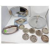 Silverplate Serving Trays & Coasters