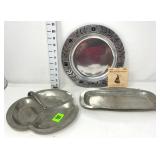 (3) Pewter Serving Dishes