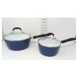 (2) Blue Cuisinart Pans
