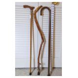 (2) Canes & (1) Walking Stick w/Retractable ice
