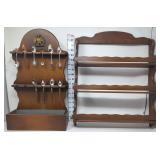 Spoon Racks w/(10) Spoons & Plate Rack