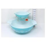 (2) Pyrex "Hot Air Balloons" Mixing Bowls w/Ring