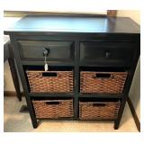 Black/Brown Storage Unit w/2 Drawers & 4 Baskets