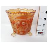 Fenton Marigold Carnival Glass Butterfly & Berry