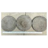 (3) Round Cement Garden Stepping stones- 14ï¿½