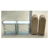 (2) Glass Bricks & (2) Cement Bricks