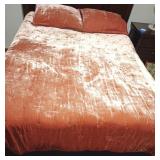 Opalhouse Burnt Orange Velvet Comforter & Shams