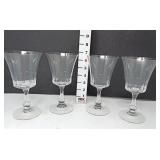 (4) Clear Glass Fostoria "Georgian" Pattern