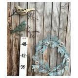 Metal Wreath & Birds