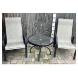 3pc Metal Woven Sling Outdoor Patio Set
