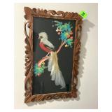 Wooden Framed Mexican Feathercraft Art 19ï¿½ x 12ï¿½