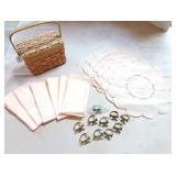 Peach Damask Tablecloth, Placemats, Napkins,