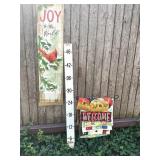 Yard Stake w/ (10) Seasonal Flags & Christmas
