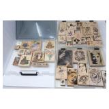 Wood Mounted Red Rubber Stamps - Sewing,