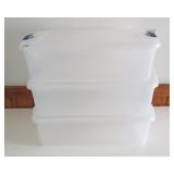(3) Sterilite 32 Qt. Bins