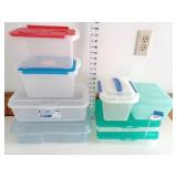 (8) Various Plastic Containers