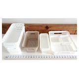 (9) Plastic Woven Storage Baskets