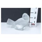 Lalique France Frosted Crystal Glass Sparrow