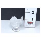 Lalique France Crystal Frosted Finch Figurine