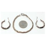 925 Bracelet & Earrings