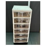 6 Drawer Organizer on Wheels