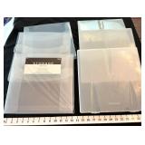 (6) Plastic 12X12 Paper Storage Containers