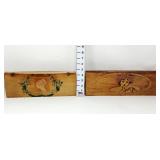 (2) Vintage Pyrography Boxes w/Portraits