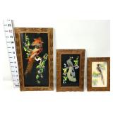 (3) Mexican Feathercraft Hanging Bird Wall Art
