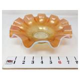 Dugan Peach Opalescent Carnival Glass Bowl