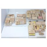 Wood Mounted Red Rubber Stamps - Birthday,