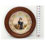 Dresden "Ruth" Porcelain Plate in Wood Frame