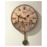 Time Works Wall Clock w/Scene
