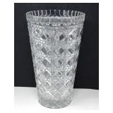 12" Crystal Flower Vase - Diamond Pattern