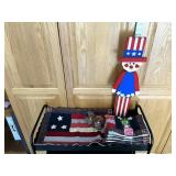 Fourth of July Quilted Placemats (8), Uncle Sam &