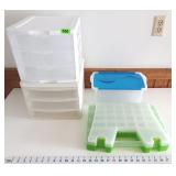 Akro-Mils Organizer, (2) Sterilite Drawer Bins, &